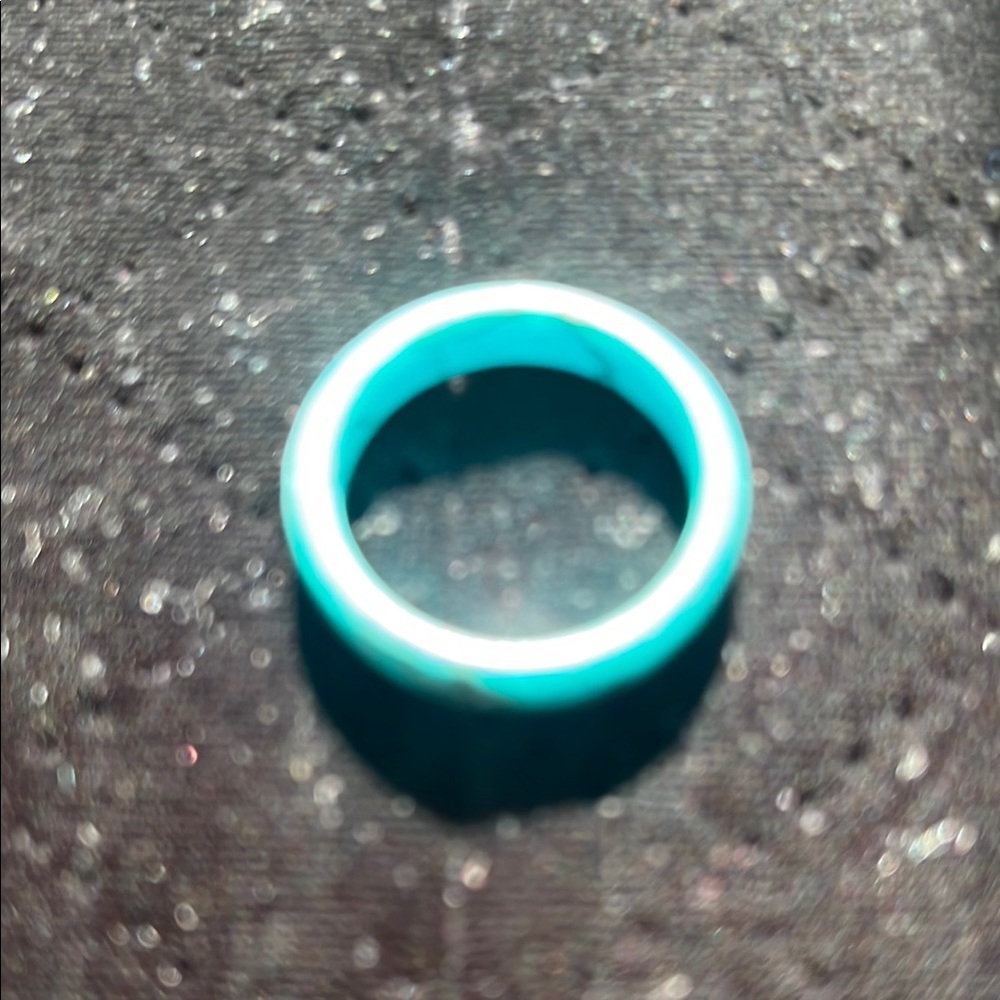 Vibrant Aqua Silicone Ring